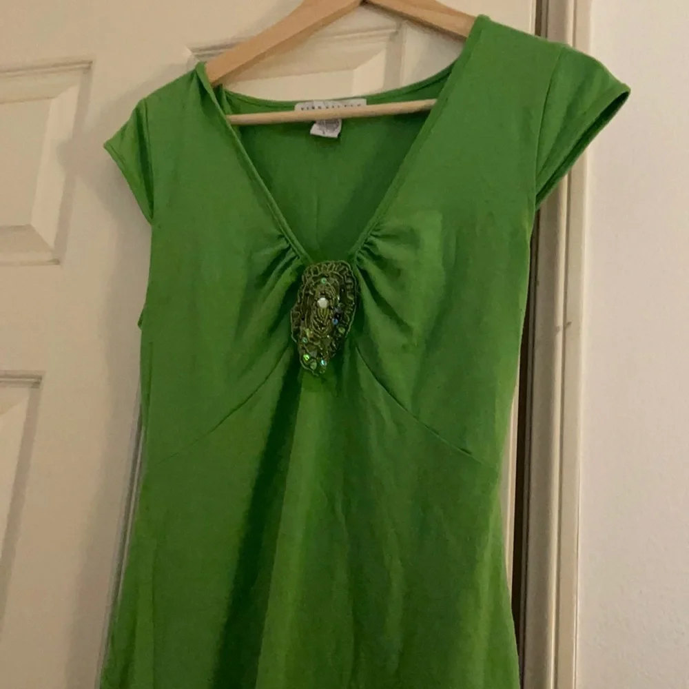 Y2K Going Out Top Empire Tunic with Handkerchief Hem - Picture 2 of 6